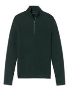Banana Republic Mens Half-zip Milano-stitch Jacket With Coolmax Technology Dark Jade Size M