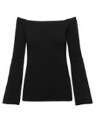 Banana Republic Womens Stretch Cotton-modal Off-the-shoulder Top Black Size S