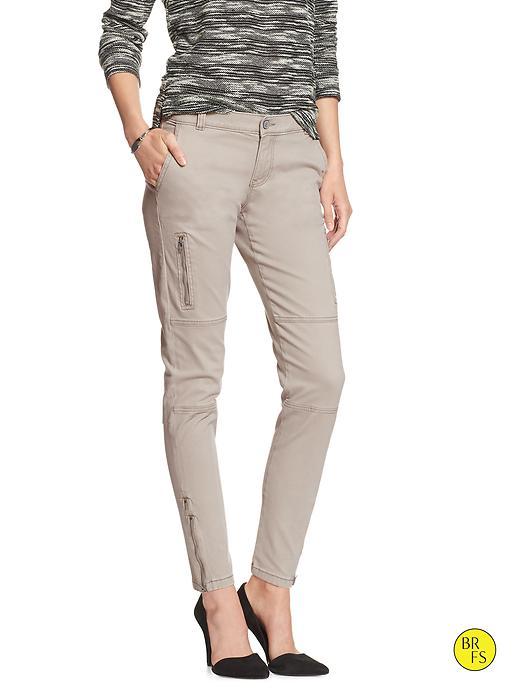 Banana Republic Womens Factory Skinny Utility Chino Size 0 Petite - Gray Stone