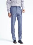 Banana Republic Mens Standard Non Iron Stretch Cotton Pant - Blue