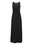 Banana Republic Womens Soft Ponte Maxi Dress With Ladder Lace Black Size 4