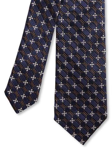 Banana Republic Bold Geo Print Silk Skinny Tie - Navy