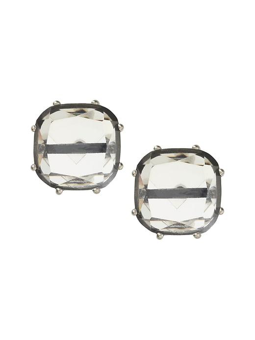 Banana Republic Womens Oversized Cocktail Stud Earring Silver Size One Size