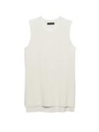 Banana Republic Womens High-low Hem Tunic Sweater White Size S