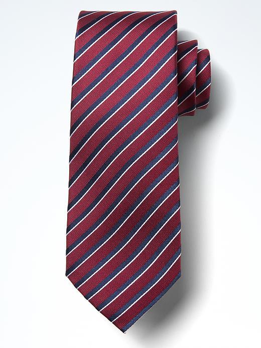 Banana Republic Mens Contrast Silk Nanotex Tie Modern Red Size One Size