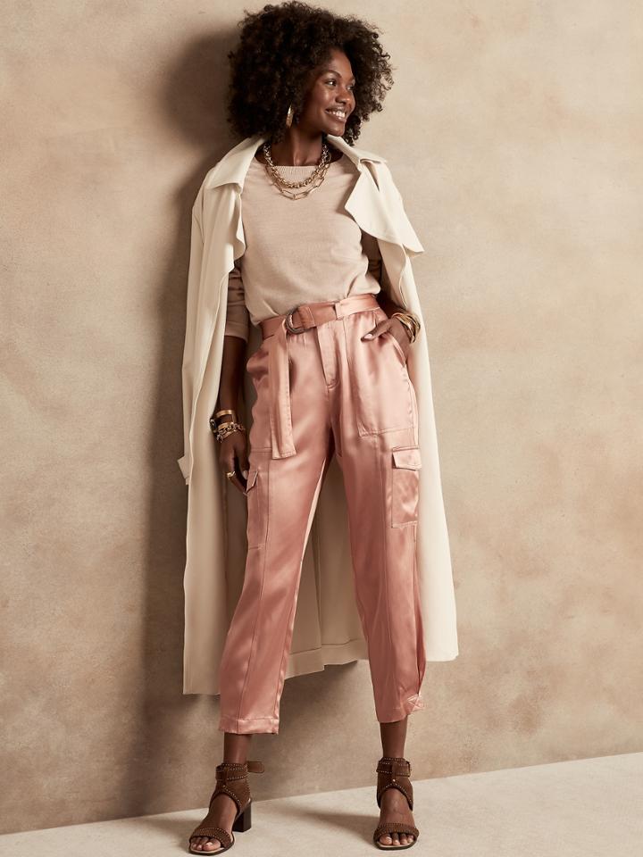 Allure Silk Cargo Pant