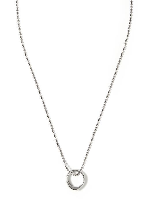 Banana Republic Mens Ring Necklace Size One Size - Silver