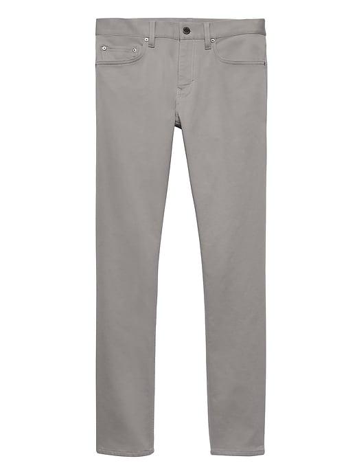 Banana Republic Mens Skinny Traveler Pant Silver Gray Size 40w
