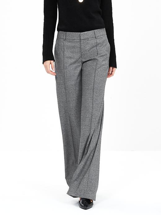 Banana Republic Womens Gray Pintuck Wide Leg Pant Size 0 Petite - Gray