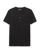 Banana Republic Mens Vintage 100% Cotton Henley Black Size Xxs