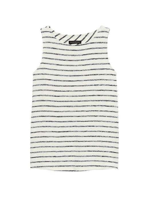 Banana Republic Womens Soft Jersey Wrap-back Tank Ivory Stripe Size Xs