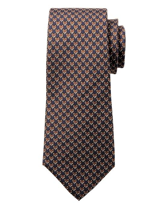 Banana Republic Mens Fox Silk  Nanotex Tie Navy Size One Size