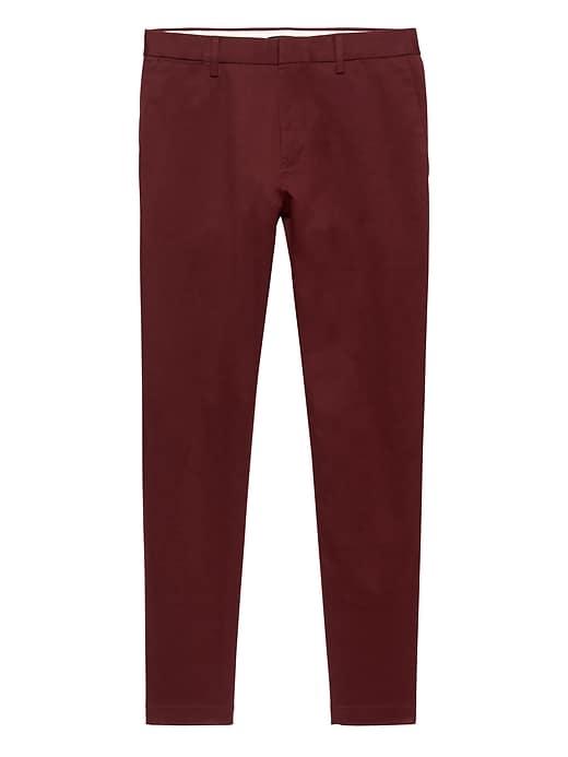 Banana Republic Mens Fulton Skinny Rapid Movement Chino Pant Ruby Red Size 32w