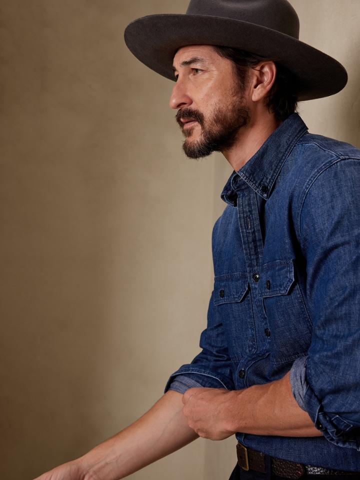 Untucked Denim Shirt