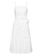 Banana Republic Womens Super-stretch Strappy Fit-and-flare Dress With Removable Straps White Size 14