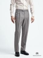 Banana Republic Mens Standard Monogram Gray Stripe Wool Blend Suit Trouser - Gray