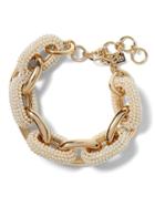 Banana Republic Womens Beaded Pearl Link Bracelet Gold Size One Size