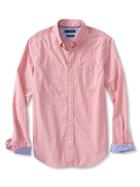 Banana Republic Mens Camden Fit Cotton Shirt Size L Tall - New Vermillion