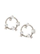Banana Republic Womens Open Pearl Cluster Stud Earring Gold Size One Size