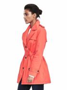 Banana Republic Belted Cotton Trench - Coral