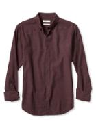 Banana Republic Mens Camden Fit Solid Nep Shirt Size L - Burgundy