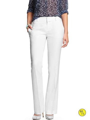 Banana Republic Factory Linen Trouser - White