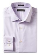 Banana Republic Mens Camden Standard-fit Cotton Stretch Non-iron Solid Shirt Lavender Size M
