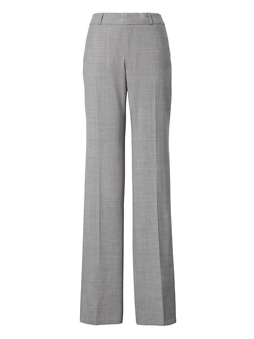 Banana Republic Womens Petite Logan Trouser-fit Lightweight Wool Pant Gray Size 12