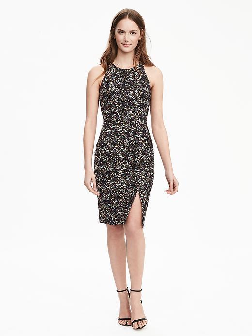 Banana Republic Womens Floral Shift Dress Size 0 Petite - Greenhouse Floral