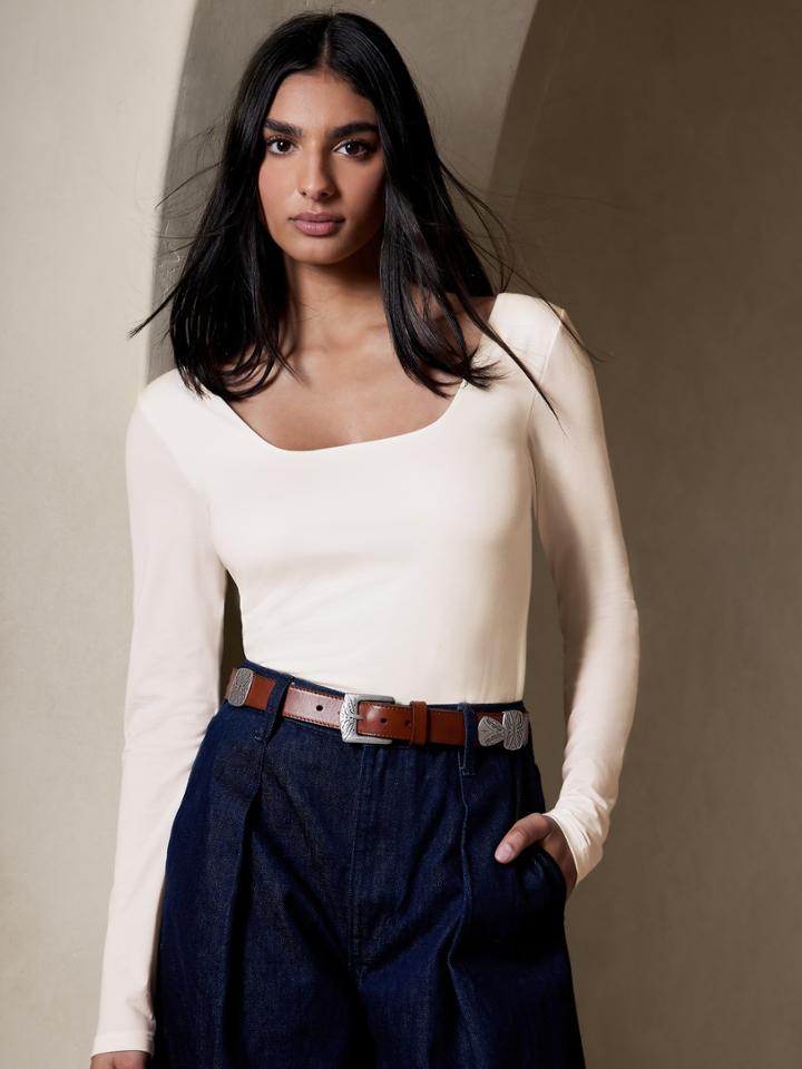 Estelle Square-neck Top