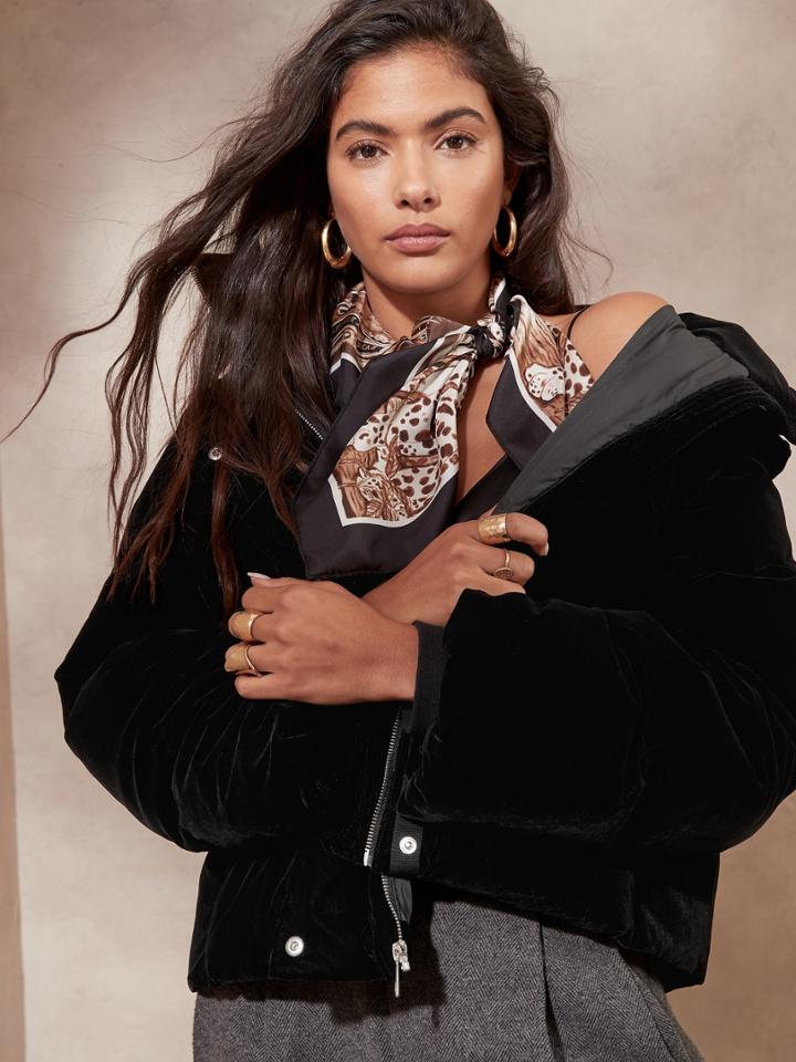 Velvet Puffer Jacket
