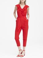 Banana Republic Ruffle V-neck Jumpsuit