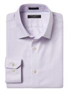 Banana Republic Mens Grant Slim-fit Non-iron Solid Shirt Lavender Size Xxl