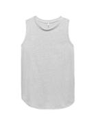 Banana Republic Womens Petite Curved-hem Linen Blend Tank Silver Lake Size L
