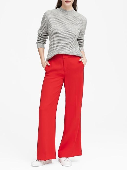 Banana Republic Womens High-rise Wide-leg Pant Ultra Red Size 2