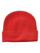 Banana Republic Mens Chunky Rib Beanie Sazerac Red Size One Size