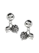 Banana Republic Womens Delicate Pav Ball Drop Earring Silver Size One Size