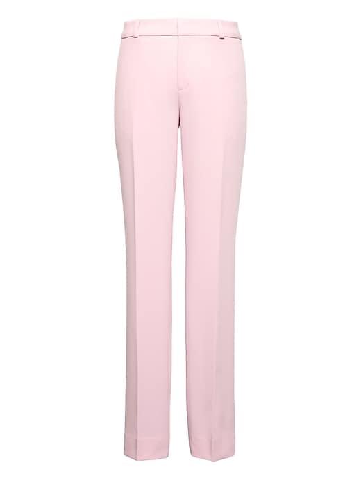 Banana Republic Womens Petite Avery Straight-fit Bi-stretch Ankle Pant Pink Cloud Size 0