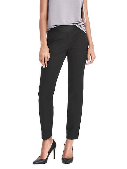 Banana Republic Ryan Fit Tuxedo Pant - Black
