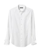 Banana Republic Mens Grant Slim-fit Cotton-stretch Oxford Shirt White Size Xl