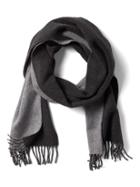 Banana Republic Mens Reversible Cashmere Scarf Heather Charcoal Gray Size One Size