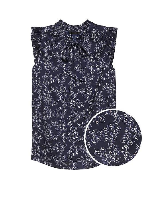 Banana Republic Floral Ruffle Sleeve Top