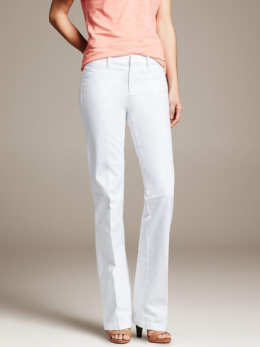 Banana Republic White Denim Trouser - White
