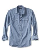 Banana Republic Slim Fit Indigo Denim Western Shirt - Indigo