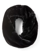 Banana Republic Womens Twisted Faux Fur Snood Scarf Black Size One Size