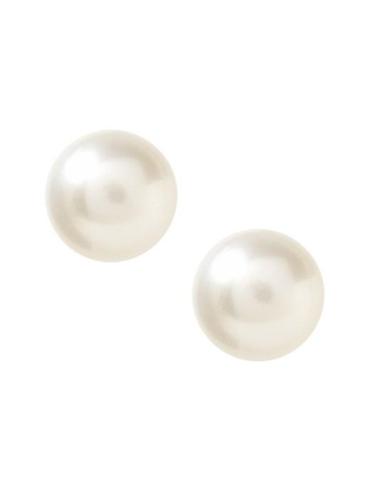 Banana Republic Womens Classic Freshwater Pearl Stud Earrings White Size One Size