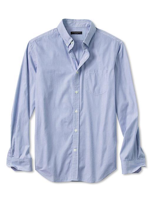 Banana Republic Soft Wash Slim Fit Striped Button Down Shirt
