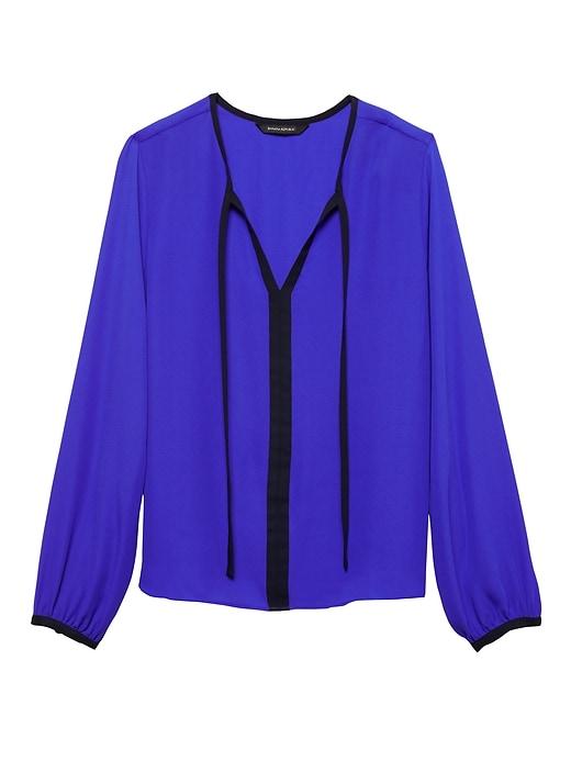 Banana Republic Petite Tie-neck Top