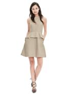 Banana Republic Womens Cotton/linen Peplum Dress Size 0 - Natural