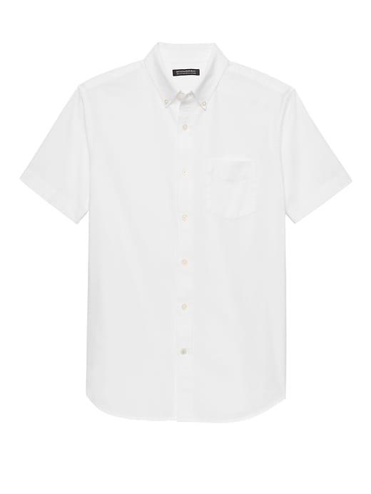 Banana Republic Mens Grant Slim-fit 100% Cotton Oxford Shirt White Size L